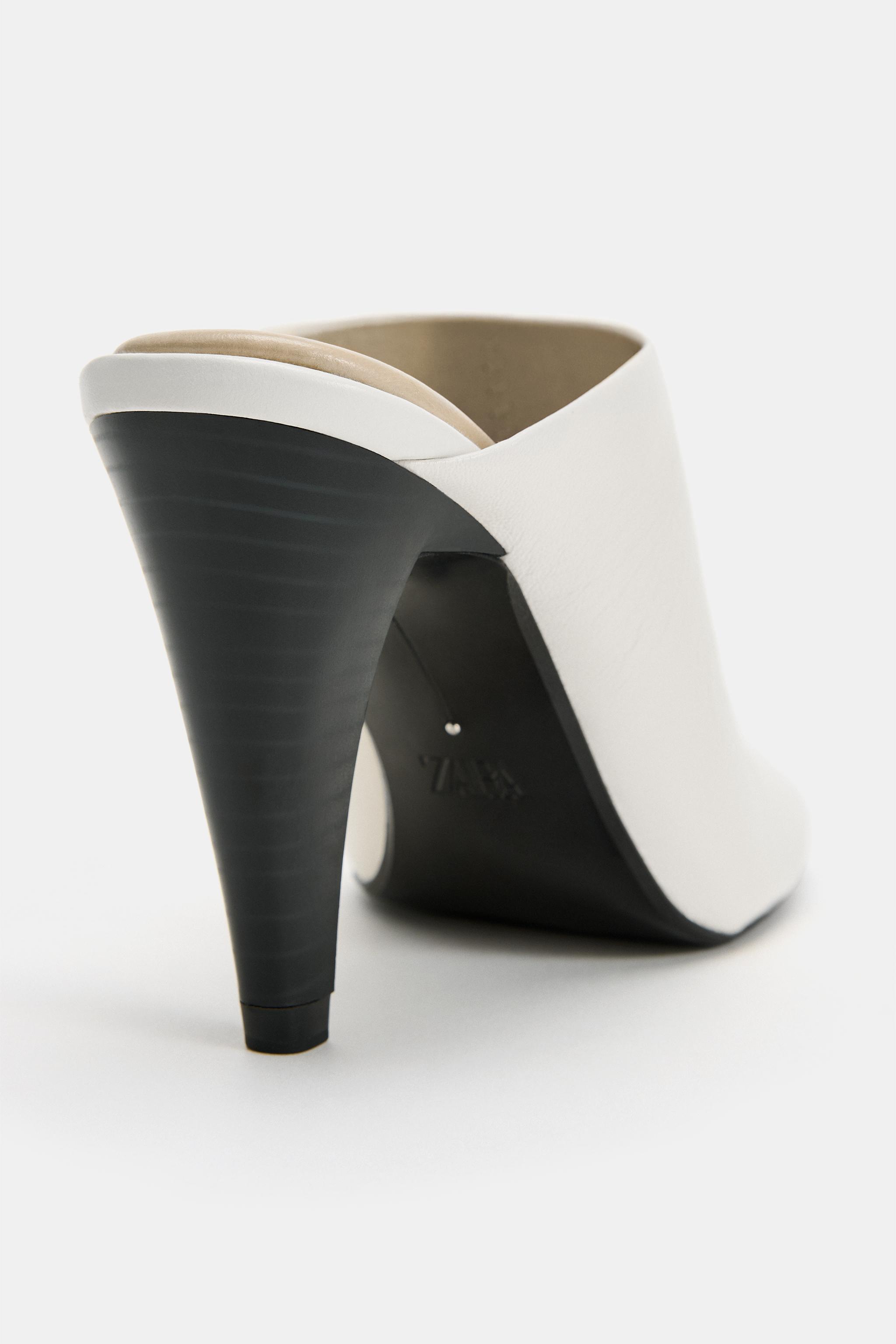 LEATHER HEELED MULES
